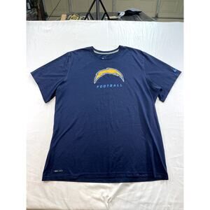 Nike Dri-FIT Los Angeles Chargers NFL T-Shirt Navy Blue Sz 2XL